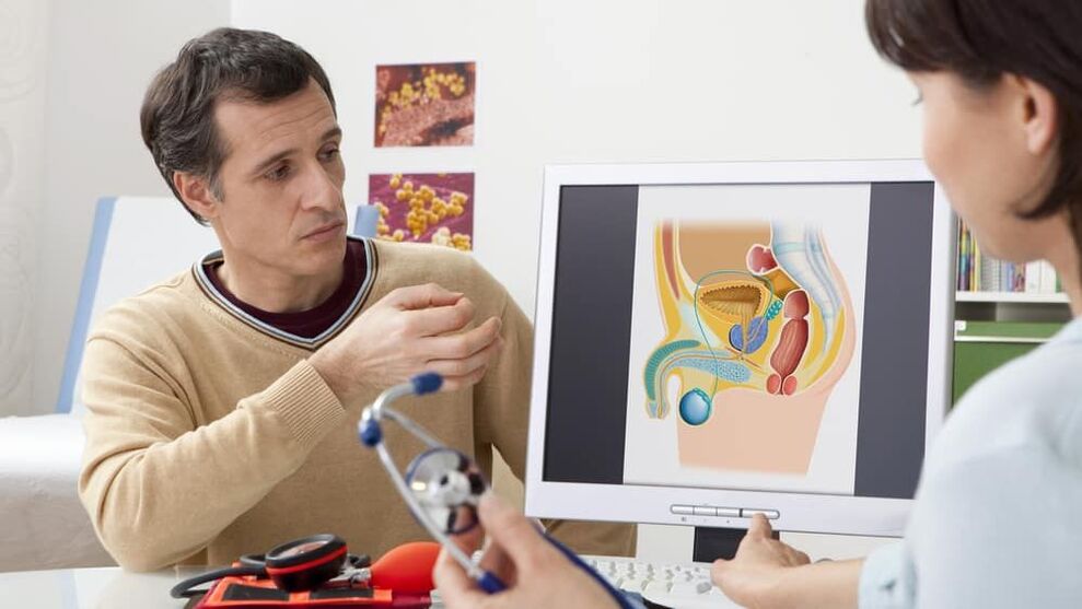 diagnóstico de prostatite por um médico